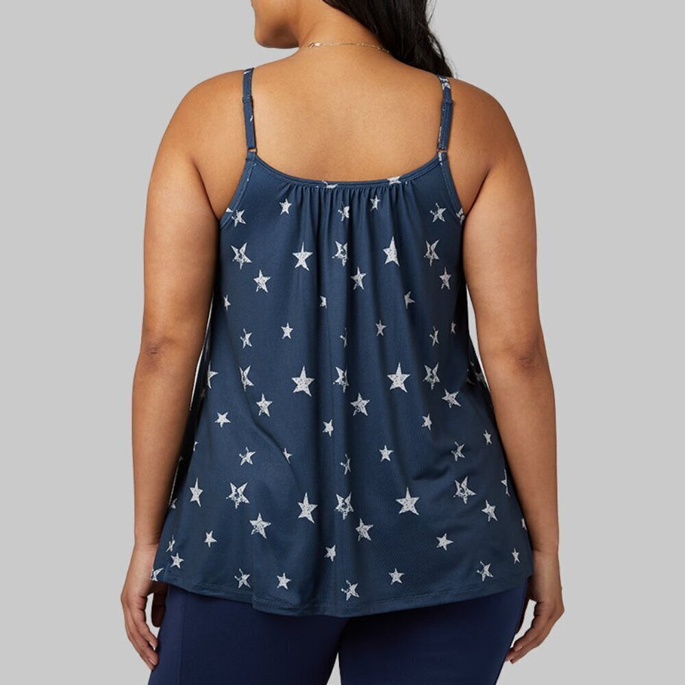 NEW 32 Degrees Navy Star Flowy Bra Cami XXL - Picture 5 of 8